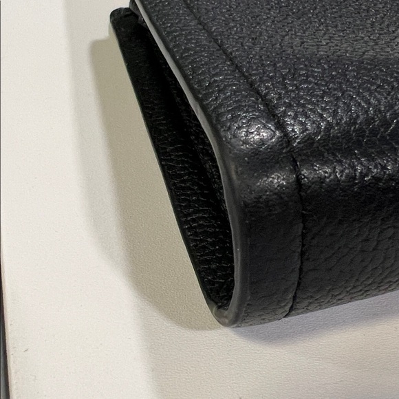 Tory Burch - Black Pebbled Leather Crossbody, Gold Horse Bit Chain - Picture 7 of 11